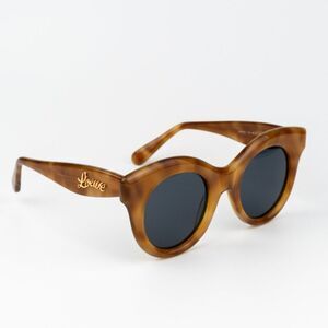 NEW Loewe LW40126I CURVY 53V Havana Blue Geometric Women Sunglasses